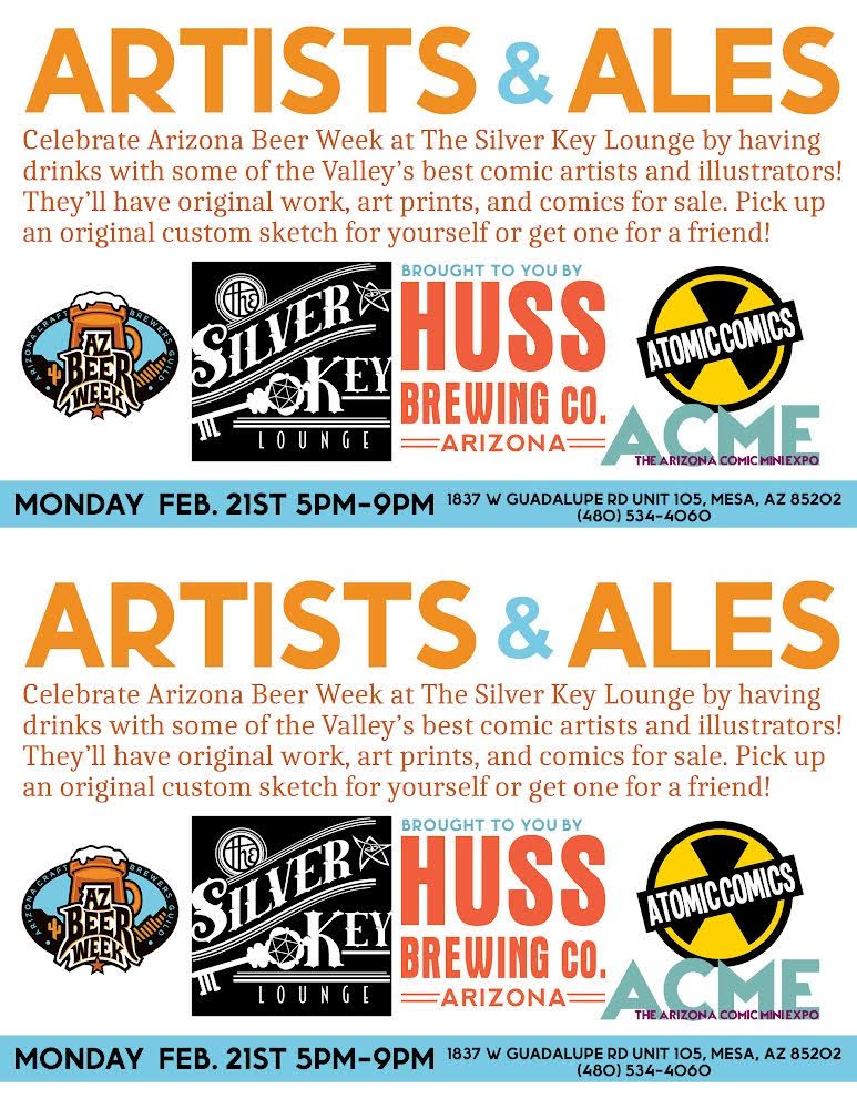 Artists and Ales with Huss brewing at Silver Key Lounge