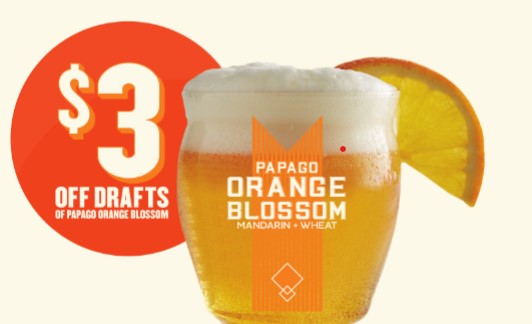 Happy Hour at Hooters – $3 OFF Papago Orange Blossom